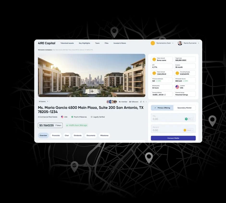 Tokenized marketplace software by 4IRE – build your own RWA platform