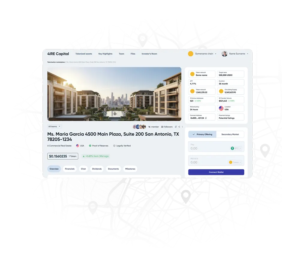 Tokenized marketplace software by 4IRE – build your own RWA platform